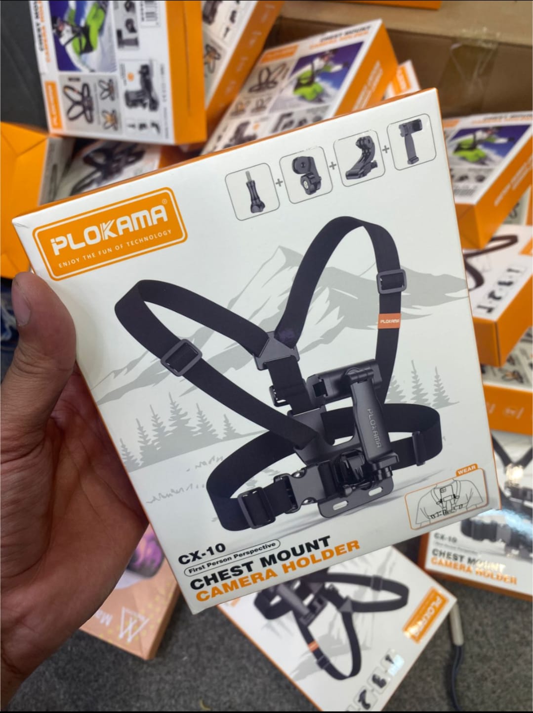 PLOKAMA CX10 Chest Mount Holder | 360° Adjustable Harness for Vlogging & Action Cameras - Image 4