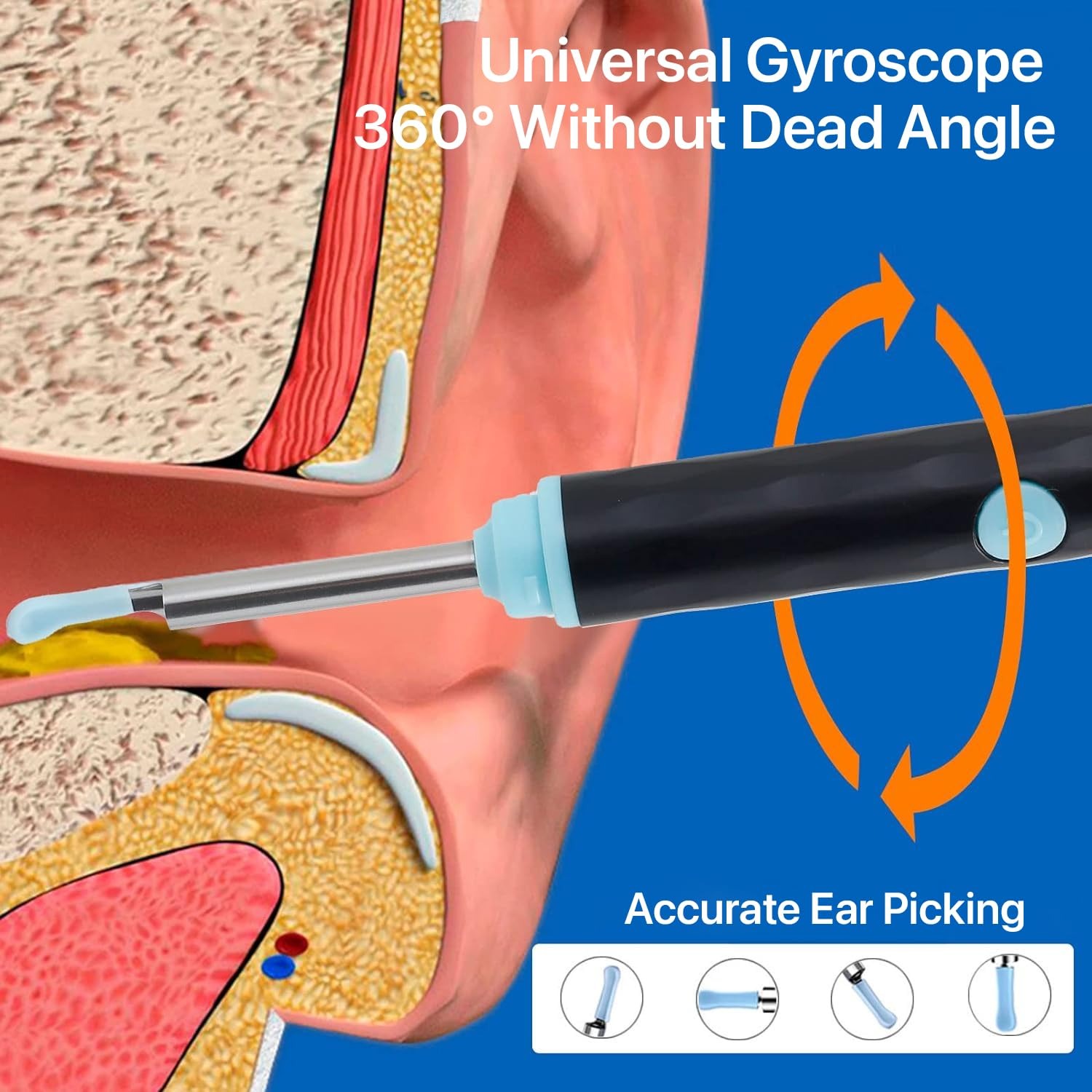 Smart Wireless Ear Camera Kit | HD Visual Ear Wax Removal Tool - Image 2
